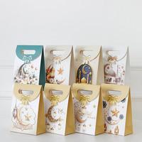 Nouveauté : Sac cadeau de fête Eid Mubarak avec poignée pour décoration musulmane, bonbons, cadeaux