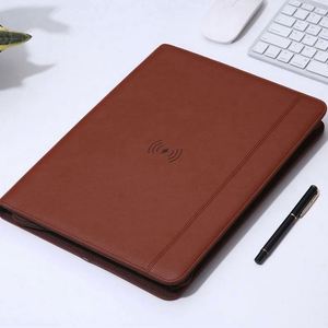 Bolsa con Cierre de Cuero PU A4 Multifuncional con Banco de Energía de 8000 mAh, Clip para Gerente, Batería Externa Portátil, Regalo de Oficina, Libreta de Direcciones - Product Image 5