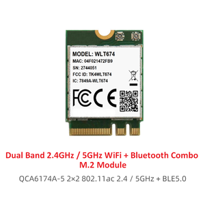 QCA6174A-5 WLT674 दोहरी बैंड + BLE वाईफ़ाई मॉड्यूल M.2 इंटरफ़ेस वायरलेस कार्ड - Product Image 3