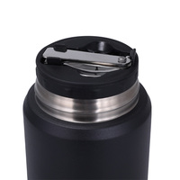 Innen außen 304 Stahl doppelwandige vakuum isolierte Kolben thermos flasche mit Löffel 600ml thermischer Edelstahl Warmhalten Lebensmittel glas