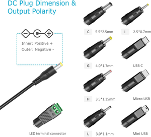 Adaptador de Corriente USB C 9 en 1, 5V 3A/2A, Cargador de Pared Universal para TV Box, Tablet, Router, Cámara, Tira de LED y Más Dispositivos de 5V - Product Image 2