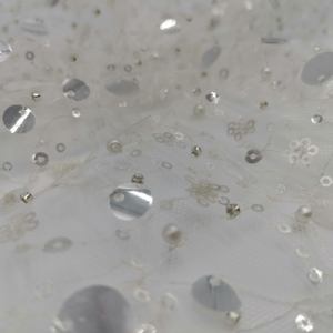 Tela de Vestido con Lentejuelas Marrones y <span class=keywords><strong>Plumas</strong></span> Brillantes de Shaoxing - Product Image 6