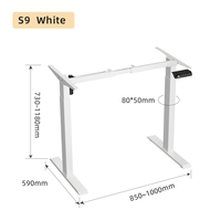 Nouveau bureau électrique réglable en hauteur avec un seul moteur, cadre de bureau électrique ergonomique, bureau intelligent pour ordinateur