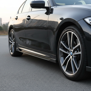 Extensiones de faldones laterales de fibra de carbono auténtica para BMW Serie 3 G20 G28 M Sport 2019-2022, kit de carrocería, splitters - Product Image 1