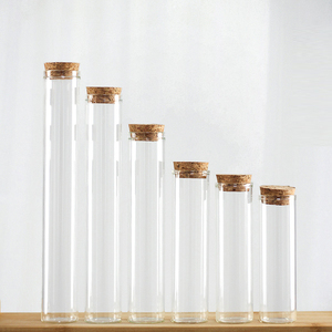 30 Tubes en verre en gros avec <span class=keywords><strong>bouchon</strong></span> droit plat bouche Rose sous-embouteillage <span class=keywords><strong>Tube</strong></span> à essai en verre avec bouteille d'emballage en liège - Product Image 2