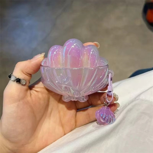 เคสหูฟัง AirPods Pro3 4 3 2 1 <span class=keywords><strong>Pro</strong></span> Pro2 แบบ 3 มิติ สีไล่ระดับมุกหลากสี พร้อมจี้ห้อย - Product Image 4