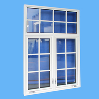 Ventana abatible de manivela de aluminio con rotura térmica de alta calidad de fábrica Superhouse China con barra de Colonia insonorizada