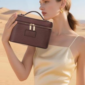 Multifunctional Waterproof PU Leather Cosmetic <b>Case</b> with Removable Divider for Travel Office Outdoor Use - Product Image 2