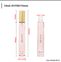 Flacon de parfum vide en verre personnalisé de 5 ml, 10 ml, 15 ml, emballage miniature rose, flacon de parfum rechargeable pour brume corporelle