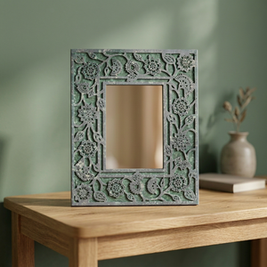 Cadre photo en fer perforé gravé - Product Image 3