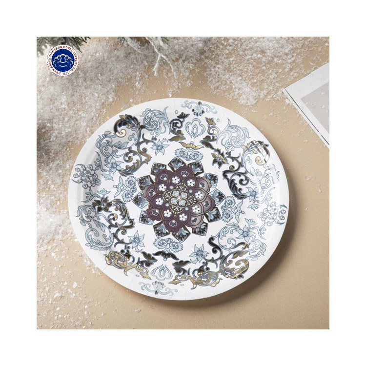 Custom Label Wholesale of New Materials Paper Plate Disposable Paper Plates & Bowls With Reasonable Price Food Cake Paper Trays