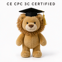 Peluches personnalisées de remise de diplôme OEM ODM Lion, livre de diplôme, poupée en peluche, cadeau en gros