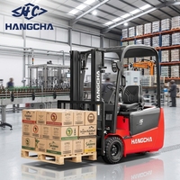 HANGCHA A-Serie 1,5 Tonnen 3-Rad Elektro-Gabelstapler 24V Batterie Kleiner Wendekreis Gabelstapler für Schmalgang-Lagerhallen