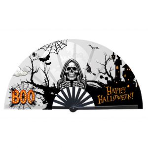 Custom Printed 33cm Large Bamboo Folding Loud <b>Handheld</b> <b>Fan</b> for Rave Festivals Traditional Style Music Home Decoration Accessory - Product Image 4