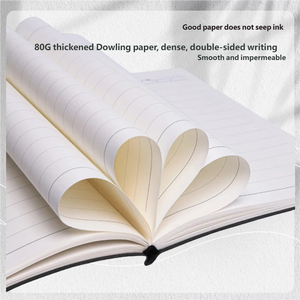 Cuaderno de Cuero PU Suave A5 B5, Cuaderno de Trabajo Grueso Negro para Oficina y Negocios, Libro de Registro de Reuniones, Cuaderno de Tapa Blanda - Product Image 3