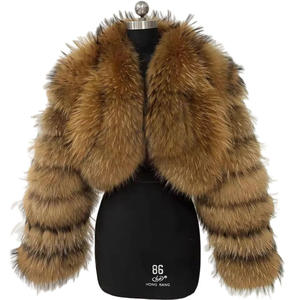 Jaket bulu palsu wanita, mantel wanita bulu palsu tebal hangat dipotong dengan gelembung gaya pendek - Product Image 4