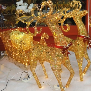 Large <strong>Outdoor</strong> Christmas Motif Lighted Decorative White Deer Elk Ornaments <strong>Light</strong> <strong>up</strong> <strong>Reindeer</strong> Luminous with <strong>Light</strong> for Garden - Product Image 2