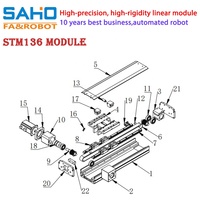 Actuador Lineal de Banda de Alta Velocidad STM136, Carrera de 4m, Carga Útil de 60kg, Eje Lineal de Aluminio para Automatización Industrial