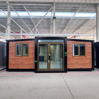 Casa Contenedor Móvil Expandible Prefabricada de 40x20, Lista para Usar, de 1 a 4 Dormitorios, Panel Sándwich de Acero Ligero, Prevención de Incendios, Rápida Instalación