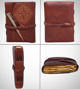 <span class=keywords><strong>Notebook</strong></span> Spiral Premium Vintage timbul pelancong jurnal kulit dapat diisi ulang dengan kertas kosong dicetak Binder klasik - Product Image 3