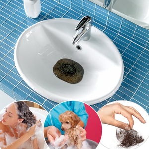 Filtre de vidange rond en TPR pour évier de cuisine, couvercle de protection anti-cheveux pour salle de bain et cuisine - Product Image 3