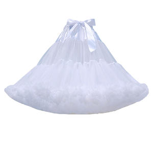 Jupes longues en tulle brodées écologiques blanches en gros pour robes <span class=keywords><strong>de</strong></span> demoiselles d'honneur et jupes <span class=keywords><strong>de</strong></span> mariage Lolita - Product Image 1