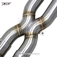 Système d'échappement sport à soupapes avec contrôle sonore X-Pipe en acier inoxydable BSK pour BMW M5/M6 F06/F12/F13 4.4T 2012-2016
