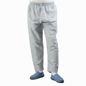 Muslim men's casual pants are comfortable, loose-fitting, solid-colored, with an <b>elastic</b> waistband and a flat front - Product Image 3