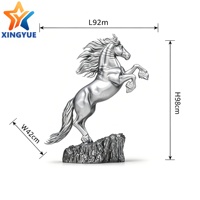 Sculpture de cheval abstrait en fibre de verre grandeur nature personnalisée pour l'intérieur et l'extérieur, idéale pour la décoration de hall d'hôtel, de jardin ou de villa