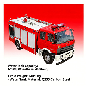 Camión de <span class=keywords><strong>Bomberos</strong></span> con Volante a la Derecha, 6m3, Motor Cummins de 140HP, Tanque de Agua de 6000L, para el Mercado de Sudáfrica, Zambia, Kenia y Tailandia - Product Image 3