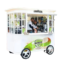 Chariot à café mobile personnalisé, chariot alimentaire, kiosque à café portable, camion de restauration pour événements commerciaux de rue