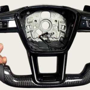 Volant en fibre de carbone véritable pour Audi A4 A7 B9 R8 <span class=keywords><strong>RS</strong></span> RS3 S3 S4 S5 B8.5 S4 RS4 A5 RS5 RS6 Q5 Q7 <span class=keywords><strong>Q3</strong></span> A3 A6 S1 S4 RS3 B8 TT C8 - Product Image 5