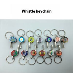 Llavero con silbato para aficionados al fútbol, España, Países Bajos, Francia, Croacia, árbitro, uso deportivo, metal, personalizable - Product Image 2