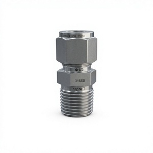 Conector de Tubo de Acero Inoxidable 316 Mecanizado por CNC Personalizado, Conexión de Compresión con Rosca Macho, Certificado ISO, Piezas de Proveedor de Fábrica - Product Image 3