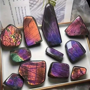 Piedra de Labradorita Púrpura Natural Pulida, Adornos de Piedra de Labradorita, Adornos de Piedra de Luna, Venta Caliente Transfronteriza - Product Image 3
