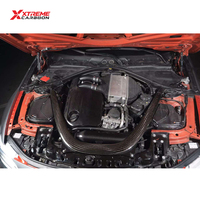 Kit d'admission d'air froid en fibre de carbone sèche avec filtre à air haute performance et tuyau d'admission pour moteur BMW F87 M2C F80 M3 F82 M4 S55