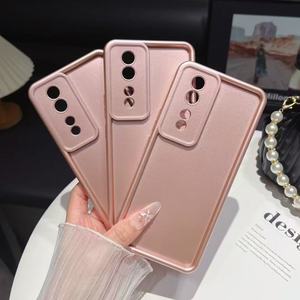 Baili เคสมือถือสีเมทัลลิกสีชมพูสำหรับ OPPO <span class=keywords><strong>Reno7</strong></span>/8/9/10 Rose Gold <span class=keywords><strong>VIVO</strong></span> Huawei เคสมือถือเพชร - Product Image 1