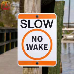 Señal de Zona de Navegación Lenta de 24" x 18" Grande para <span class=keywords><strong>Lago</strong></span>, de Aluminio Laminado UV de Grado Ingeniería, 80 Mil, para Exteriores - Product Image 1
