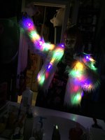 RICHSHINING Manteau en fausse fourrure LED grande taille pour femme Costume sexy à LED Costume de scène lumineuse pour bar et fête d'Halloween