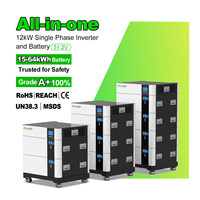 Système solaire domestique tout-en-un LV intégré 12 kW, norme américaine 110 V/230 V, monophasé, 15 kWh, 30 kWh, 45 kWh, 60 kWh, 30 kWh LiFePO4