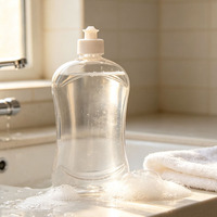 Bouteille d'emballage en plastique transparent PET OEM, bouteille de détergent à lessive, bouteilles de liquide vaisselle vides