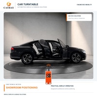 Plateforme tournante électrique automatique certifiée CE CATHAY pour voitures, modèles CT-3.0 CT-6.0, taille personnalisée 1-10m pour salon automobile et showroom