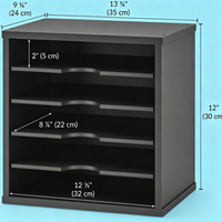 Organisateur de fichiers à 5 niveaux pour bureau, trieur de courrier en bois, organisation de bureau, rangements pour papiers, porte-documents