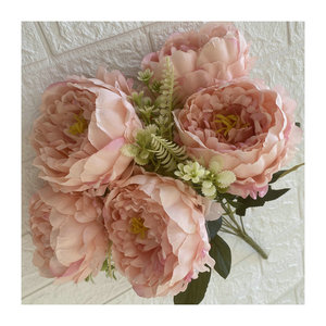 Ramo de Peonías Artificiales Suzume Ii de 45 cm con Cinco Cabezas para Decoración del Hogar y Bodas - Product Image 5