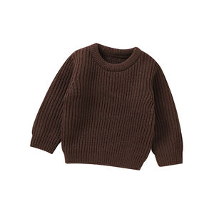 Mimixiong Top vente ropa de bebes vêtements doux pour nouveau-né bébé enfants filles garçons solide épais à manches longues pull en tricot chandails - Product Image 4