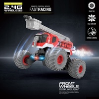Camions télécommandés 2,4 GHz à grandes roues, pulvérisant de l'eau, rotation à 360 degrés, marche et danse, voitures de cascade RC, jouets