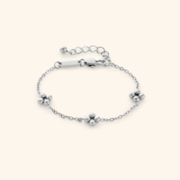 Bracelet AOFEI plaqué or 18 carats, délicat, en acier inoxydable 316L, avec perles et chaîne florale, bijoux résistants au ternissement