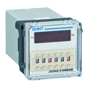 Chint Rơle Trễ Thời Gian JSS48A Mạch Ngắt Hẹn Giờ DC 24V ~ 48V 100V ~ 240V AC220V AC380V 50Hz/60Hz