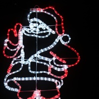 Lumière de corde à led 2D Lumière de motif de Père Noël Lumière de motif de Noël