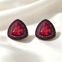 2026 Recommandé Boucles d'oreilles pendantes vintage en laiton plaqué noir canon, forme vase, avec motifs oiseaux et floraux, incrustées d'émail et de zircone cubique, pour banquets et cérémonies